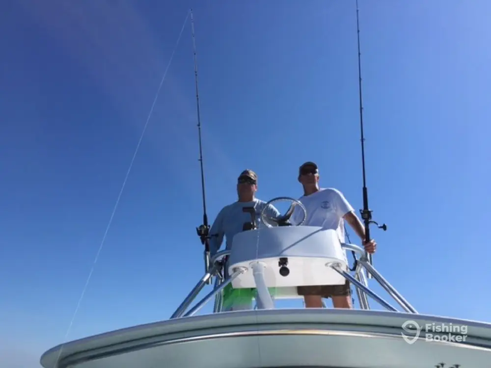 Anglers fishing on a Fin-Atic Sportfishing Chesapeake Bay charter